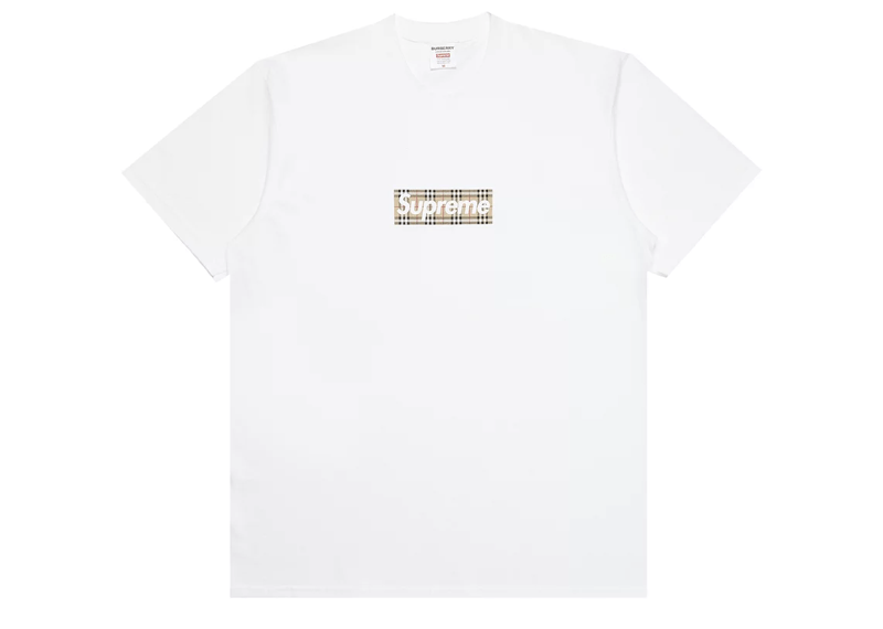 Supreme streetwear Supreme Burberry Box Logo Tee White