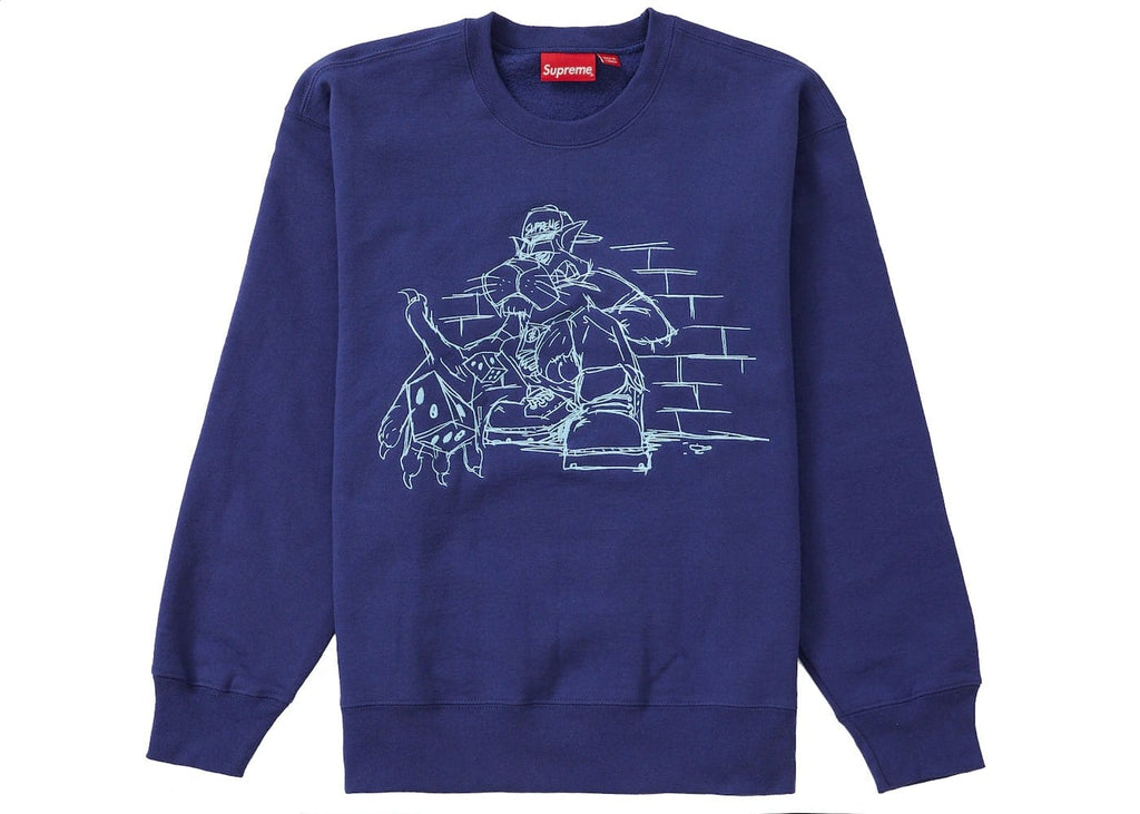 Supreme clearance navy crewneck