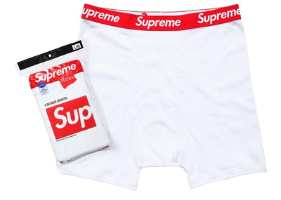 Supreme Streetwear Supreme Hanes Boxer Briefs (4 Pack) White