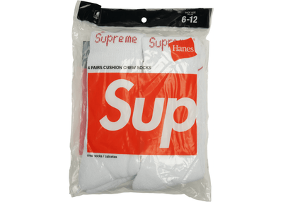 Supreme streetwear Supreme Hanes Crew Socks Crew Socks (4 Pack) White