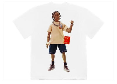 Travis Scott Streetwear Travis Scott x McDonald's Action Figure Series T-shirt White