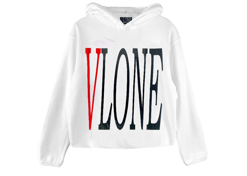 vlone streetwear Vlone Logo Printed Long Sleeve Hoodie